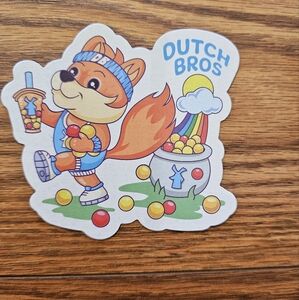 Dutch Bros Colorful Fox Sticker